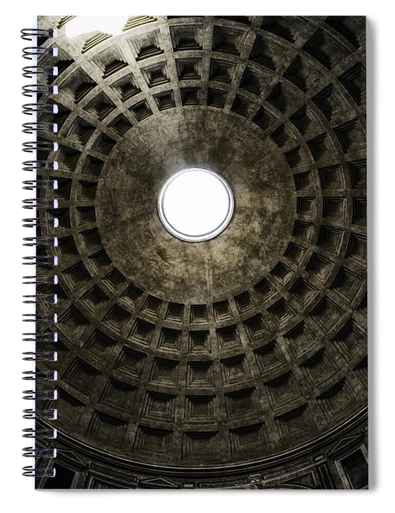 Ancient Spiral Notebook featuring the photograph Pantheon Oculus by Joan Carroll