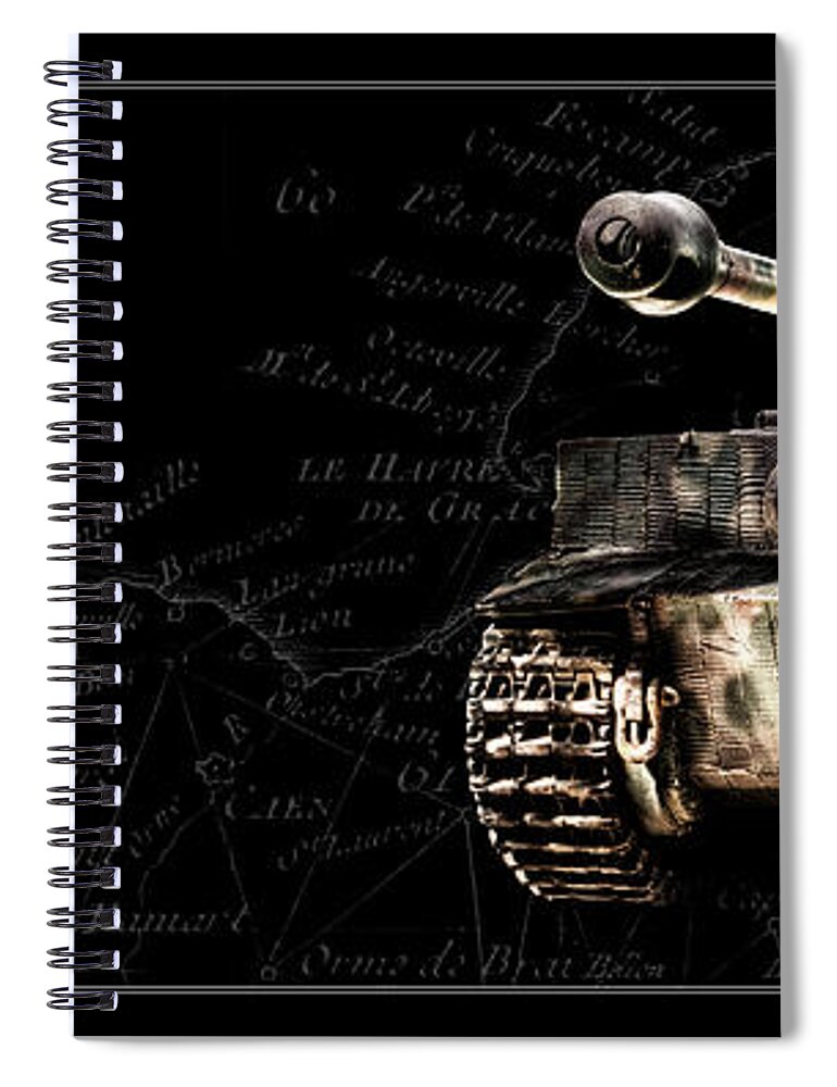 Panzer Vi Spiral Notebook featuring the photograph Panzer Tiger I Front BK BG by Weston Westmoreland
