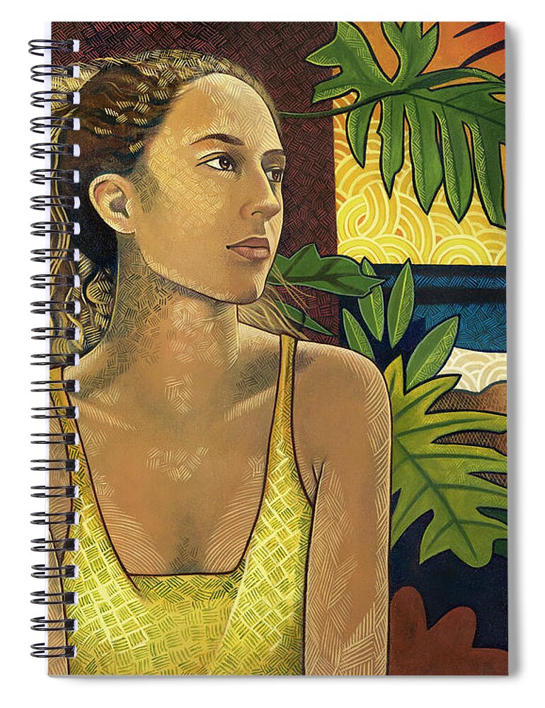 Paradise Spiral Notebook featuring the painting Paradise by Nathan Miller