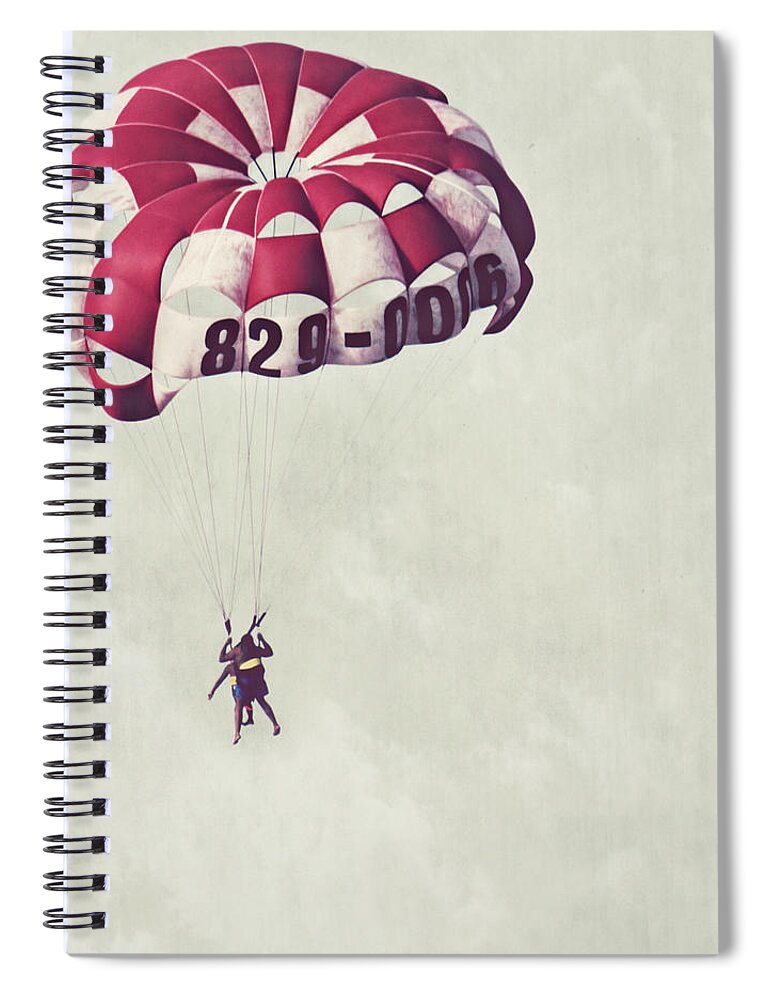 Parasailing Spiral Notebook featuring the photograph Parasailing the Caribbean by Melanie Lankford Photography