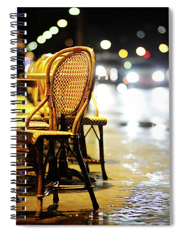 Tranquility Spiral Notebook featuring the photograph Paris Coffe by Manuel Orero Galan