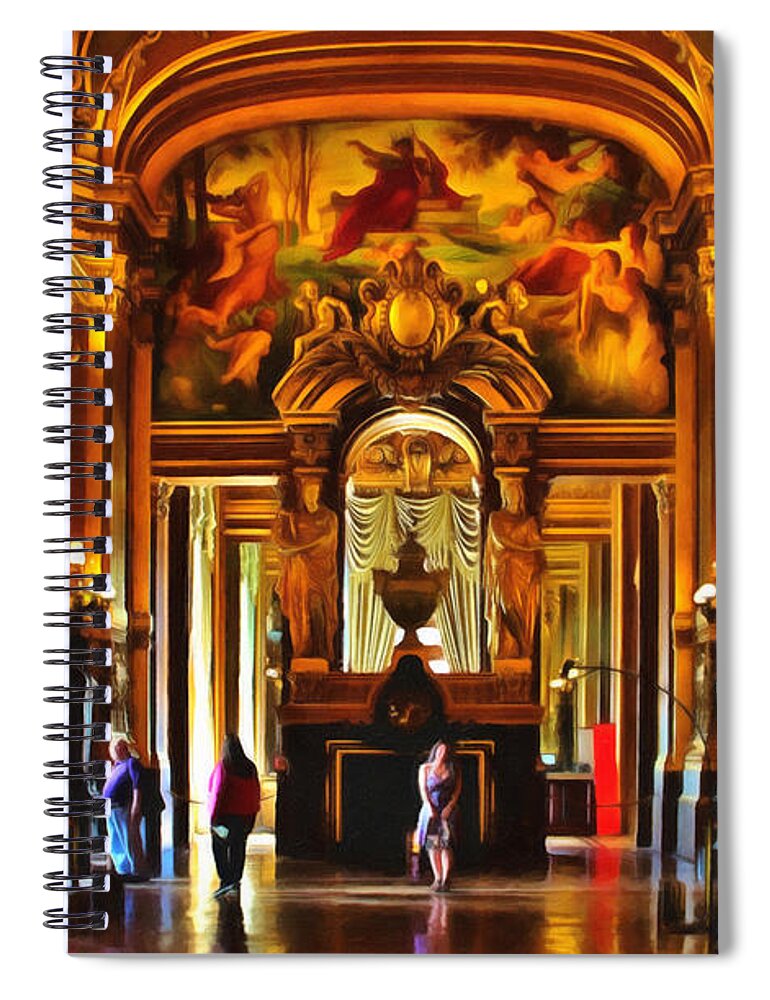 Paris Opera House Spiral Notebook featuring the photograph Parisian Opera House by Georgiana Romanovna