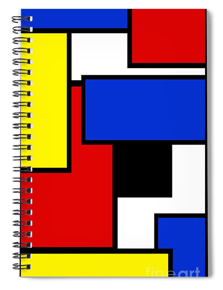 Andee Design Abstract Spiral Notebook featuring the digital art Partridge Family Abstract 2 A by Andee Design