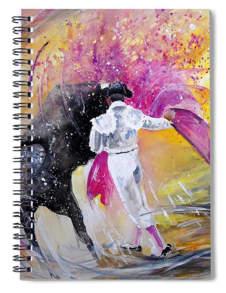 Animals Spiral Notebook featuring the painting Passing Pink by Miki De Goodaboom