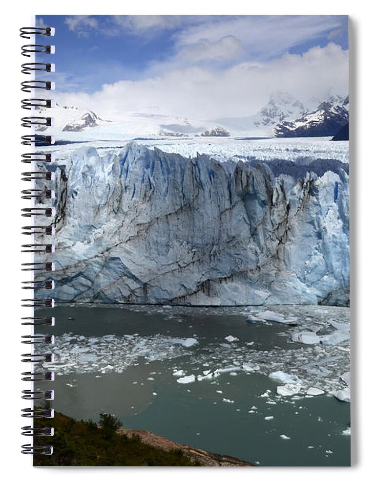 Patagonia Spiral Notebook featuring the photograph Patagonia Glaciar Perito Moreno 4 by Bob Christopher