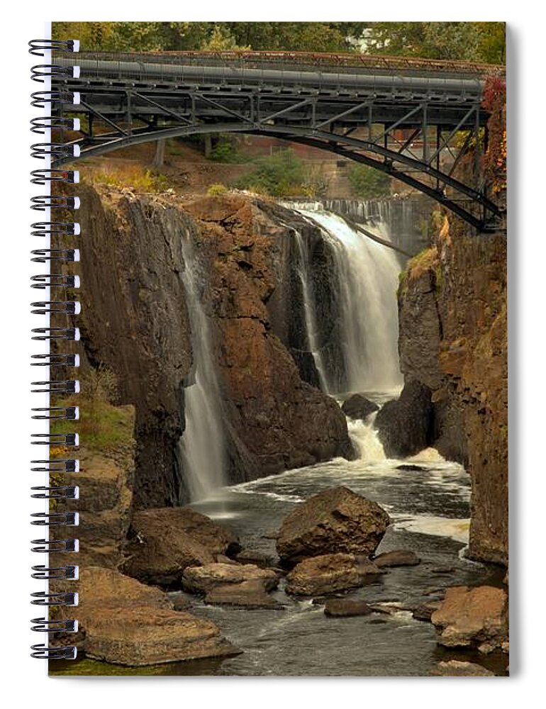 Patterson Great Falls Spiral Notebook featuring the photograph Paterson Great Falls New Jersey by Adam Jewell