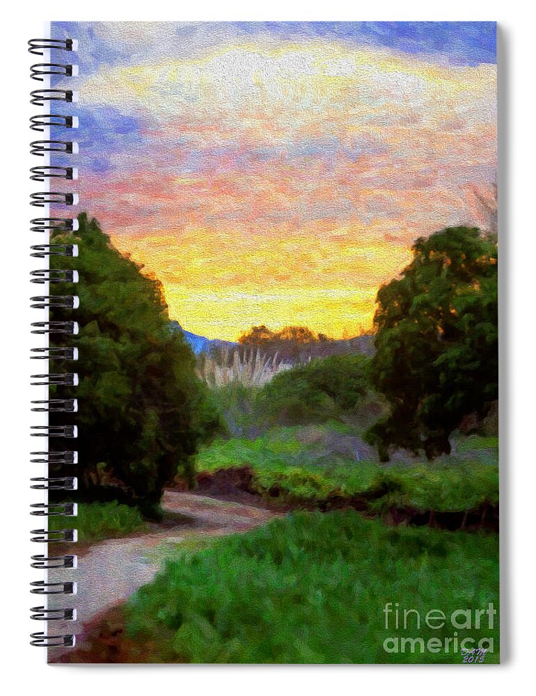 Pathway To Heaven Spiral Notebook featuring the digital art Pathway to Heaven by David Millenheft
