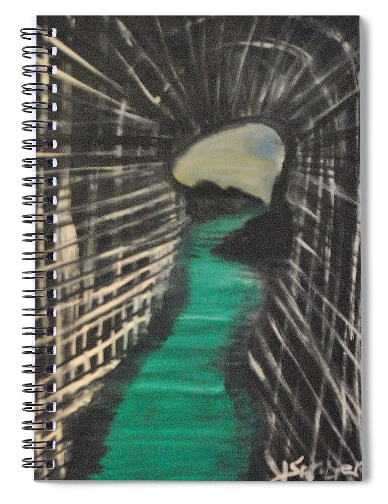 Dream Becomes Real Spiral Notebook featuring the painting Pathway To the Future by Suzanne Surber