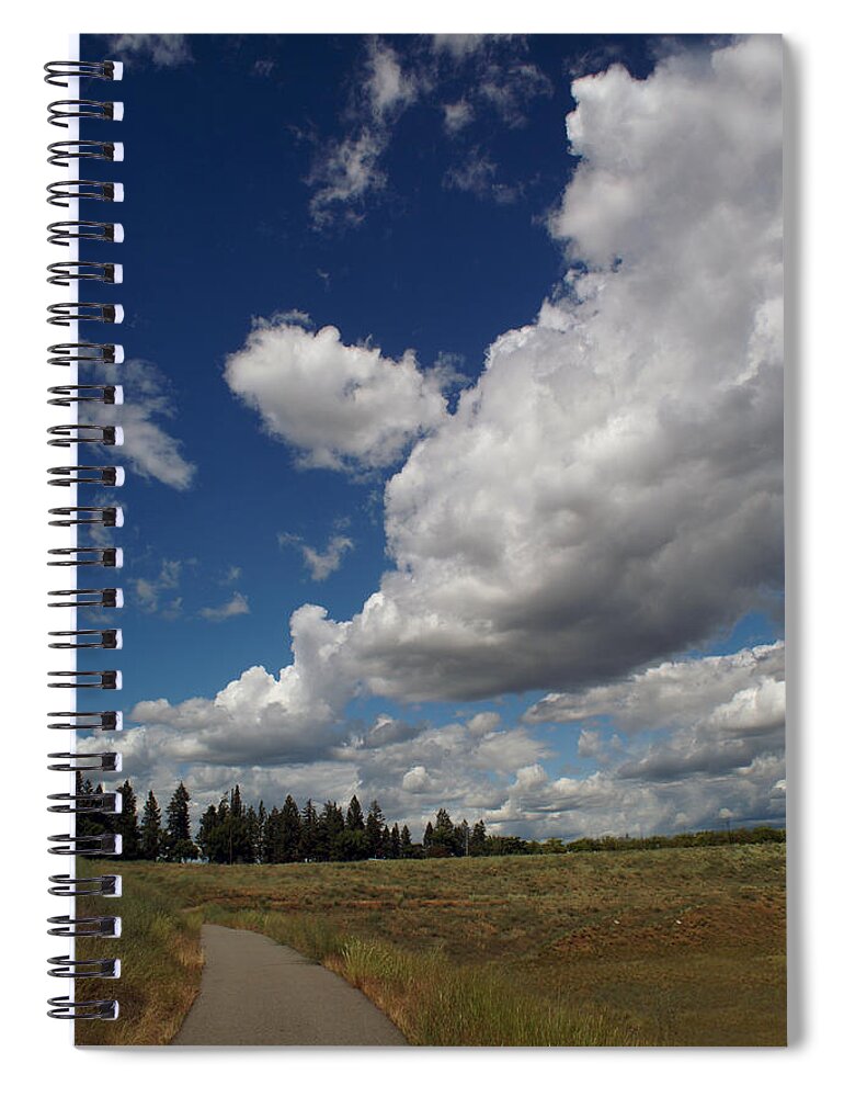 Clouds Spiral Notebook featuring the photograph Pathway Under Clouds by Ben Upham III