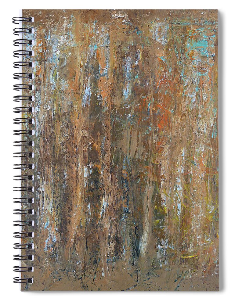 Derek Kaplan Art Spiral Notebook featuring the painting Patience by Derek Kaplan