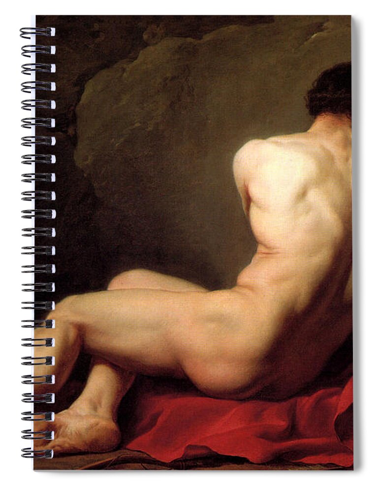 Jacques Louis David Spiral Notebook featuring the painting Patroclus by Jacques Louis David