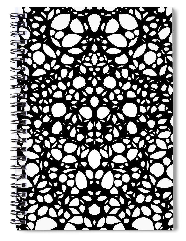 Cross Spiral Notebook featuring the painting Pattern 1 - Intricate Exquisite Pattern Art Prints by Sharon Cummings