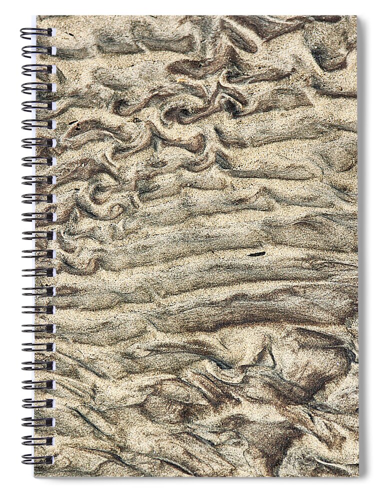 Abstract Spiral Notebook featuring the photograph Patterns in Sand 3 by William Selander