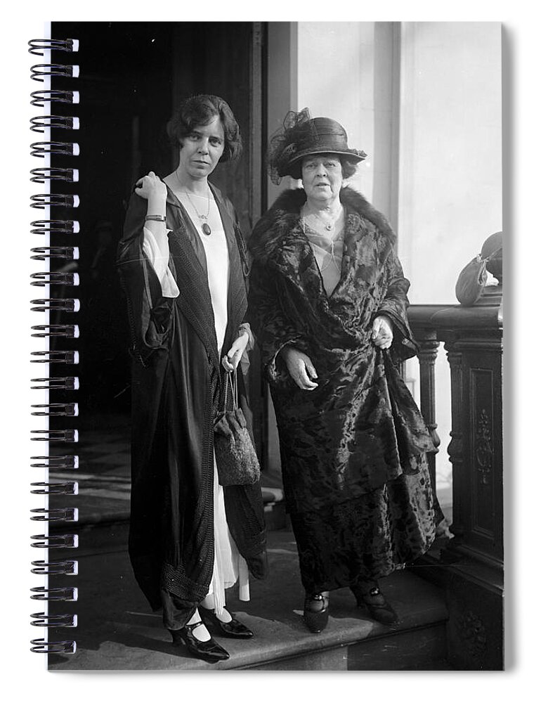 1923 Spiral Notebook featuring the photograph Paul & Belmont, 1923 by Granger