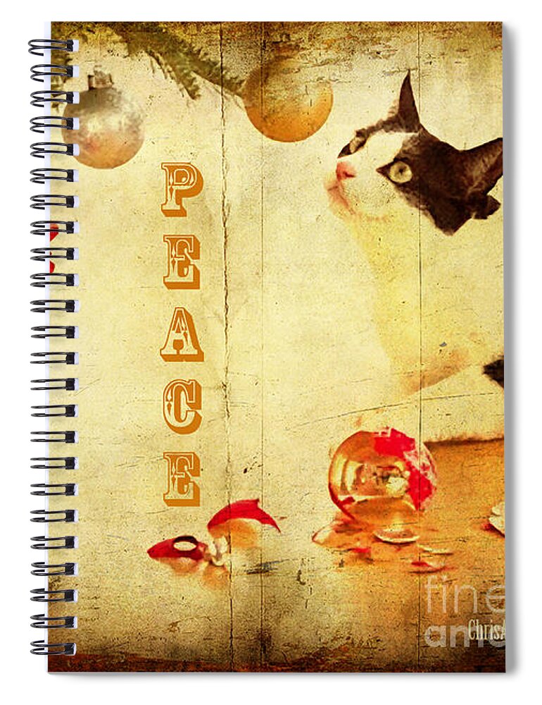 Photography Spiral Notebook featuring the digital art Peace and Joy to all by Chris Armytage