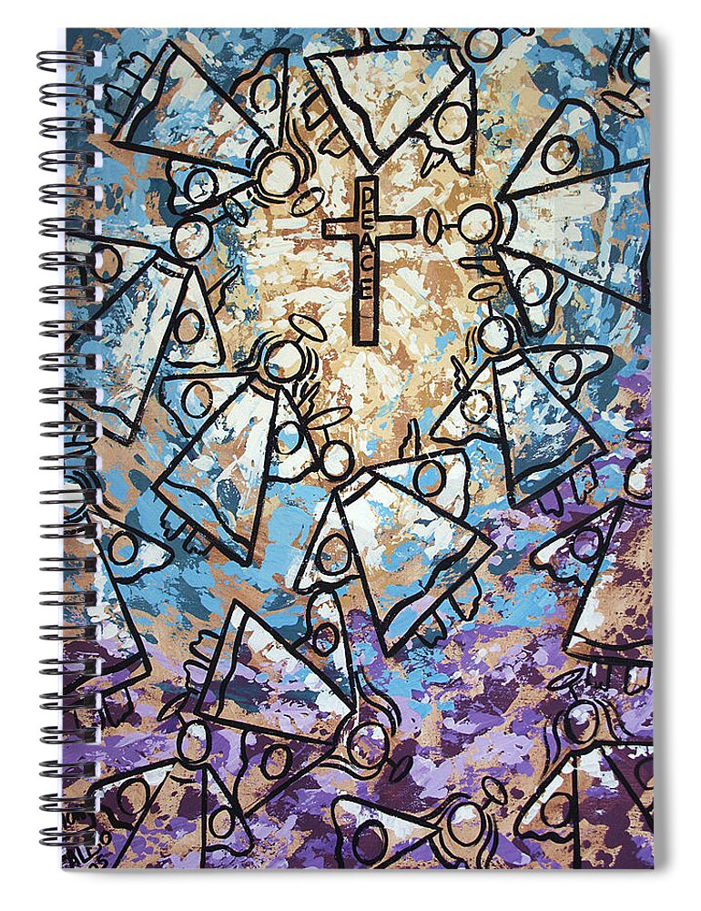 Peace Spiral Notebook featuring the painting Peace by Anthony Falbo