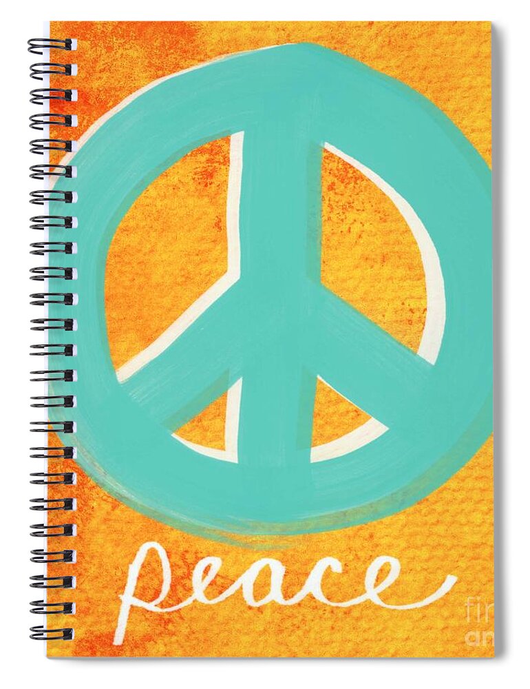 Peace Spiral Notebook featuring the painting Peace by Linda Woods