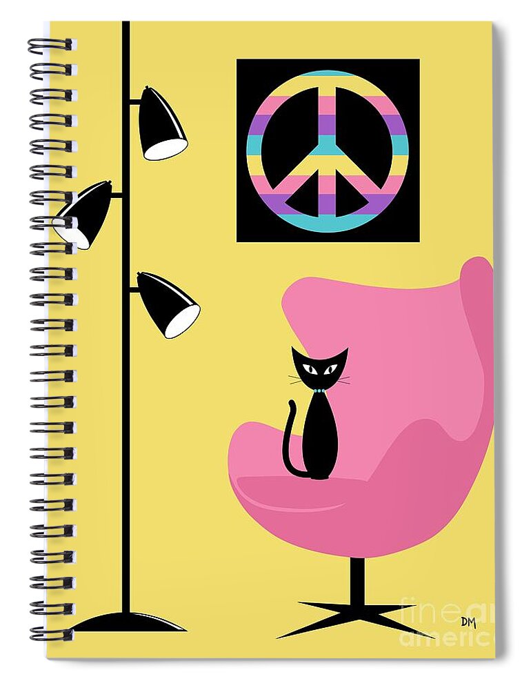 Peace Spiral Notebook featuring the digital art Peace Symbol by Donna Mibus