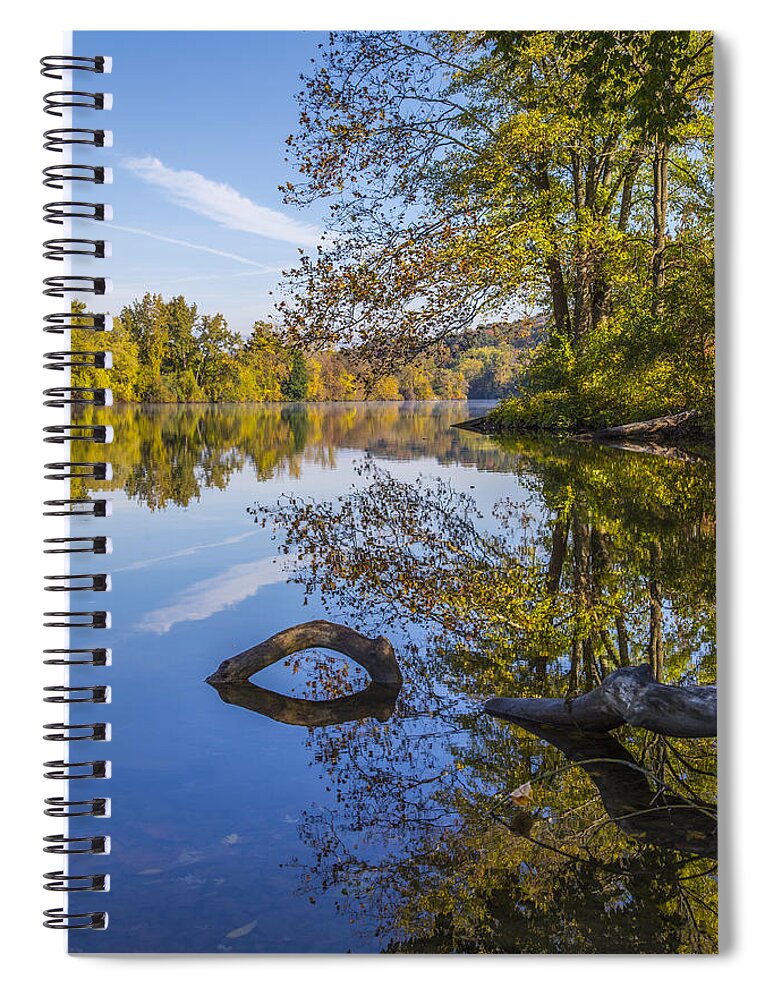 Peaceful Autumn Spiral Notebook featuring the photograph Peaceful Autumn by Karol Livote