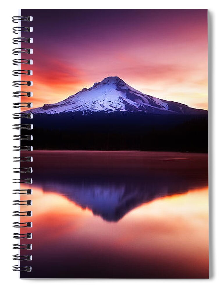 Trillium Lake Spiral Notebook featuring the photograph Peaceful Morning on the Lake by Darren White