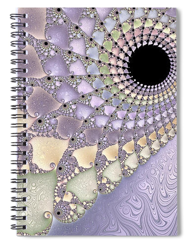 Fractal Spiral Notebook featuring the photograph Pearlized by Heidi Smith