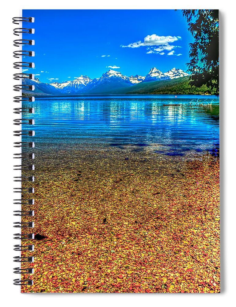 Lake Spiral Notebook featuring the photograph Pebble shore by Thomas Nay