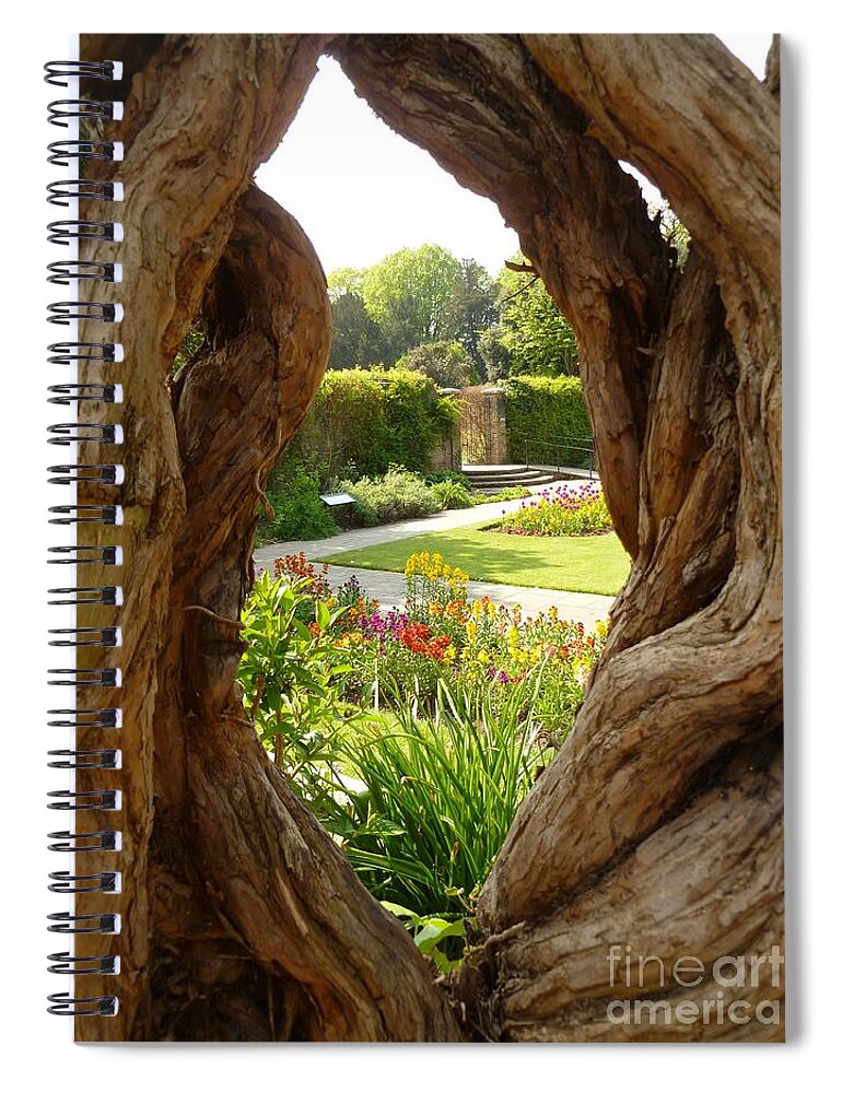 Peek Spiral Notebook featuring the photograph Peek At The Garden by Vicki Spindler