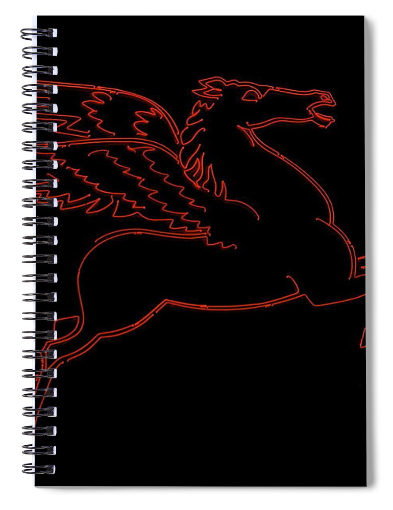 Dallas Spiral Notebook featuring the photograph Pegasus by John Babis