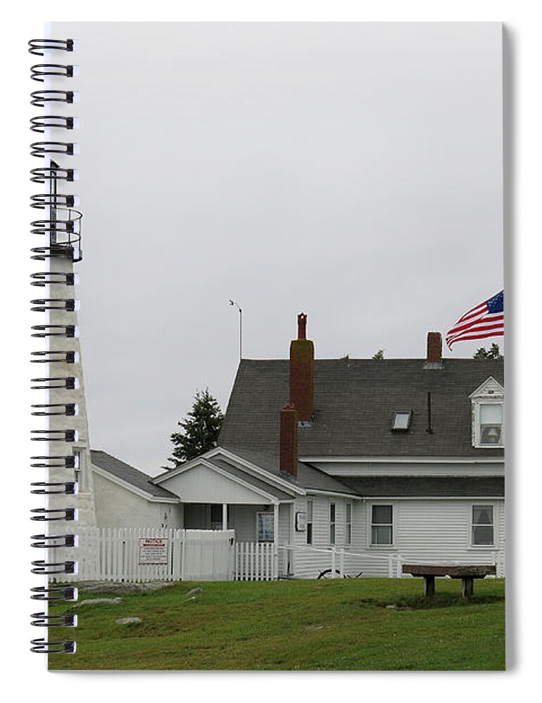 Lighthouse Spiral Notebook featuring the photograph Pemaquid's Lighthouse 3 by Jean Macaluso