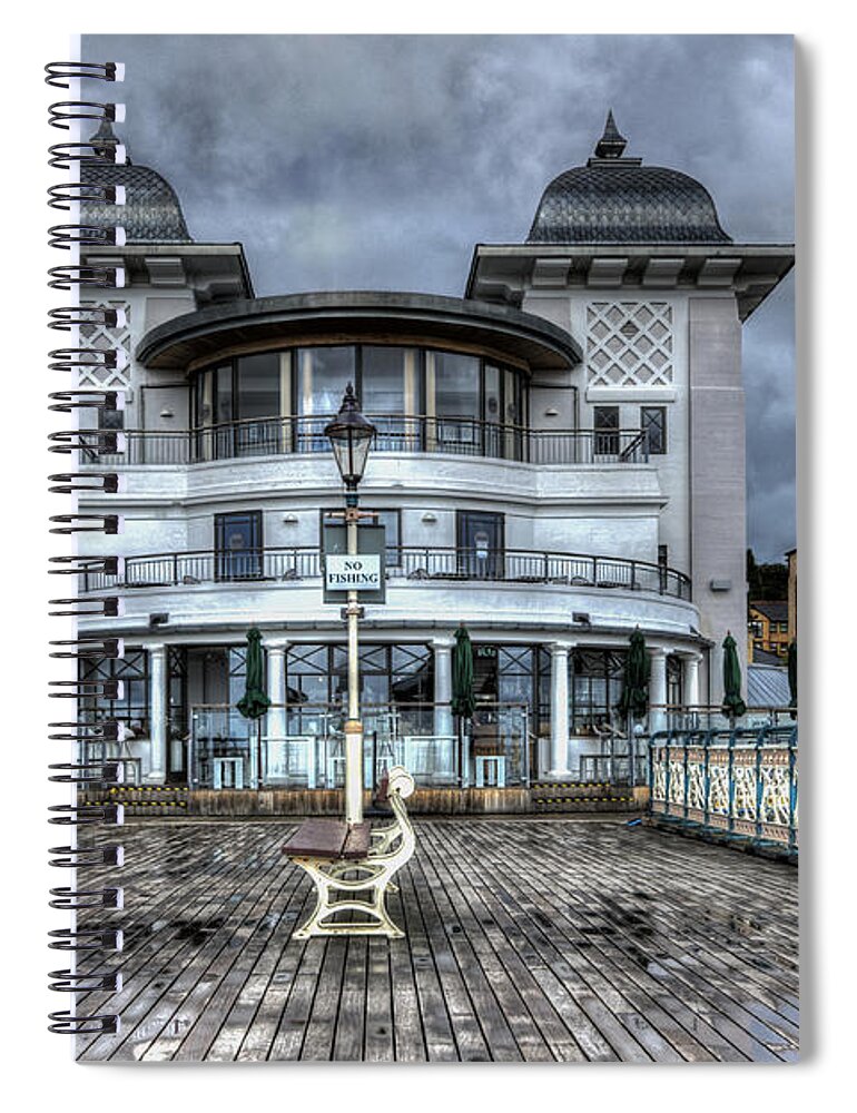 Penarth Pier Pavilion Spiral Notebook featuring the photograph Penarth Pier Pavilion 2 by Steve Purnell