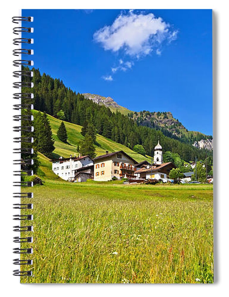 Alpine Spiral Notebook featuring the photograph Penia - Fassa Valley by Antonio Scarpi
