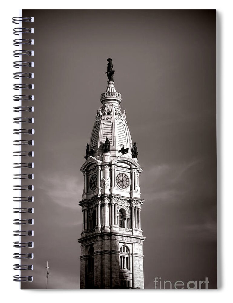 Philadelphia Spiral Notebook featuring the photograph Penn Watching by Olivier Le Queinec