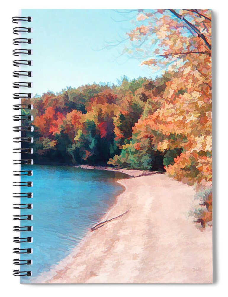 Landscapes And Seascapes; Scenic; American; Nature; Dean Wittle; Watercolor; Fine Art; Pennsylvania Spiral Notebook featuring the painting Pennsylvania Autumn 001 by Dean Wittle