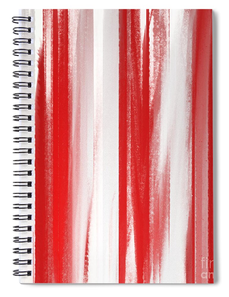 Andee Design Abstract Spiral Notebook featuring the digital art Peppermint Stick Abstract by Andee Design