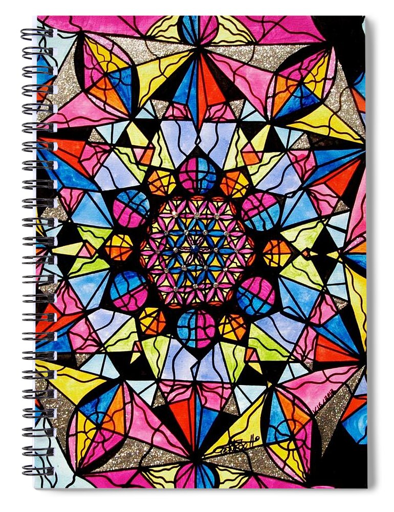 Perceive Spiral Notebook featuring the painting Perceive by Teal Eye Print Store