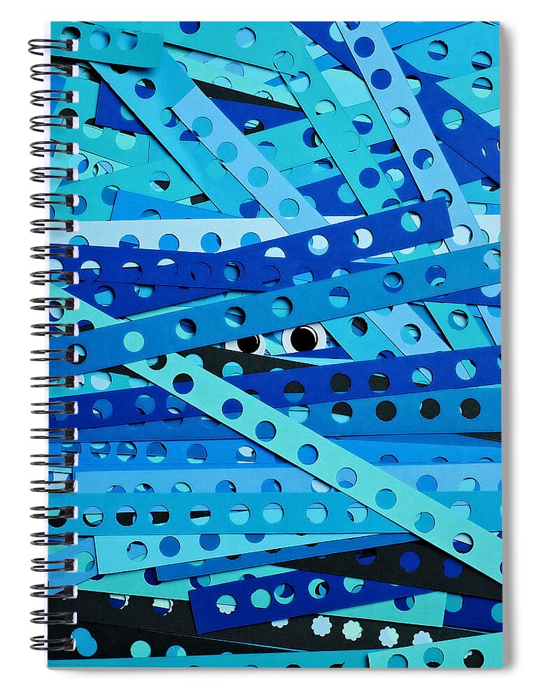 Hiding Spiral Notebook featuring the photograph Perforated Paper Strips by Juj Winn