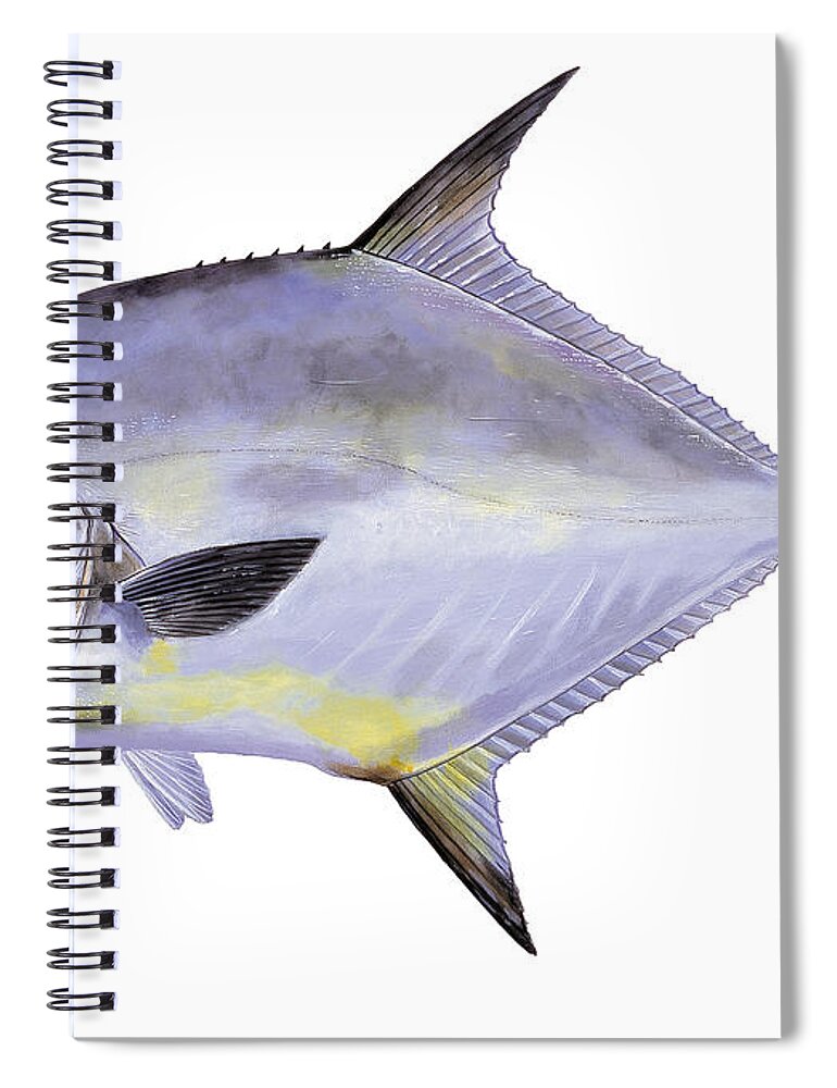 Permit Spiral Notebook featuring the painting Permit by Carey Chen