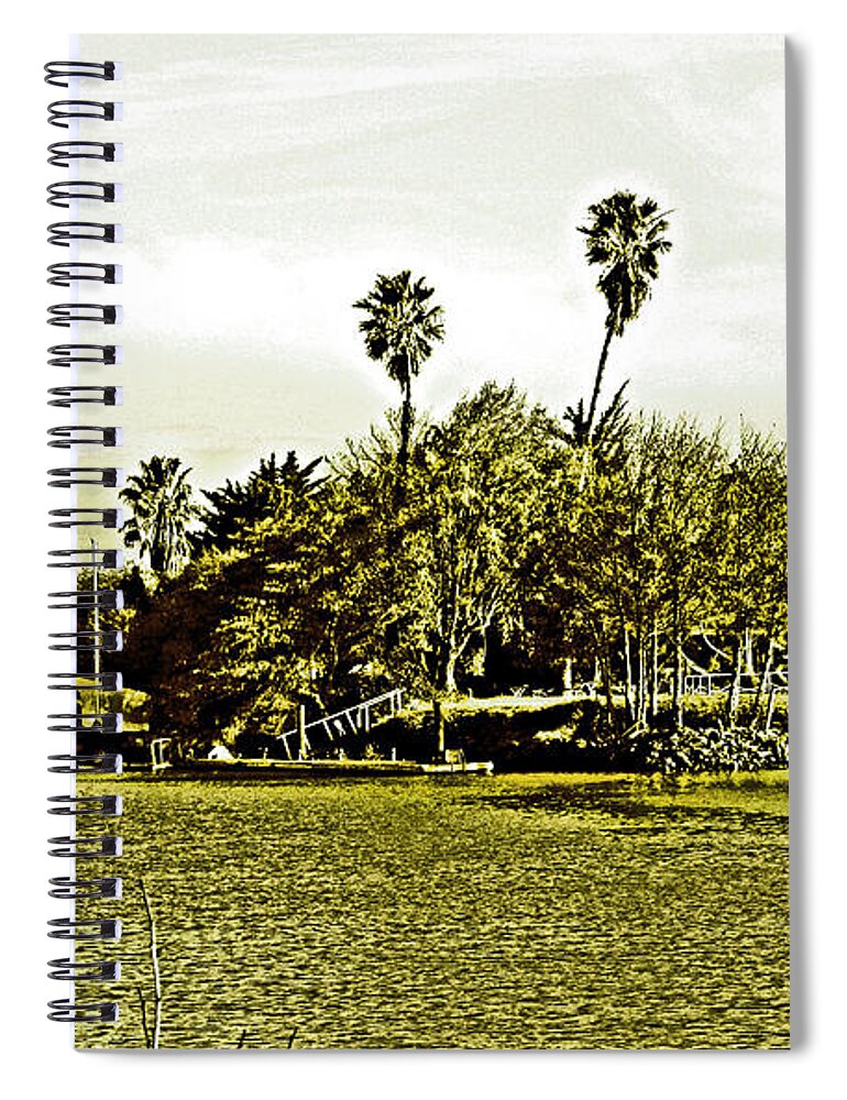 Perrys Boat Harbor Spiral Notebook featuring the digital art Perry's by Joseph Coulombe