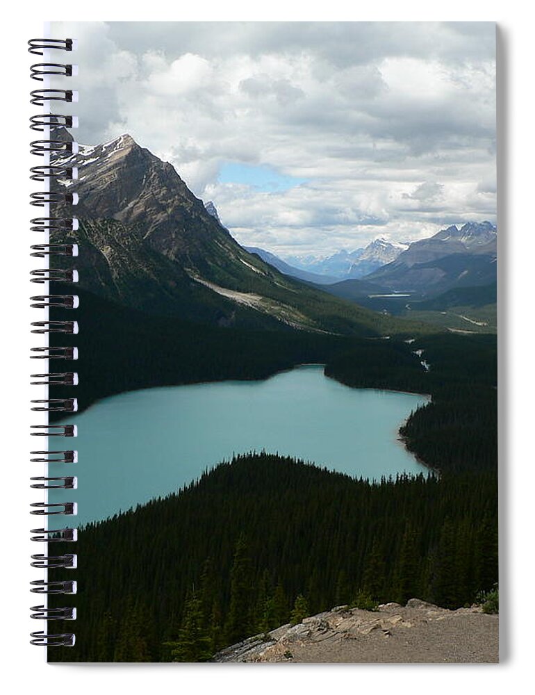 Peyote Spiral Notebook featuring the photograph Peyote Lake in Banff Alberta by Laurel Best