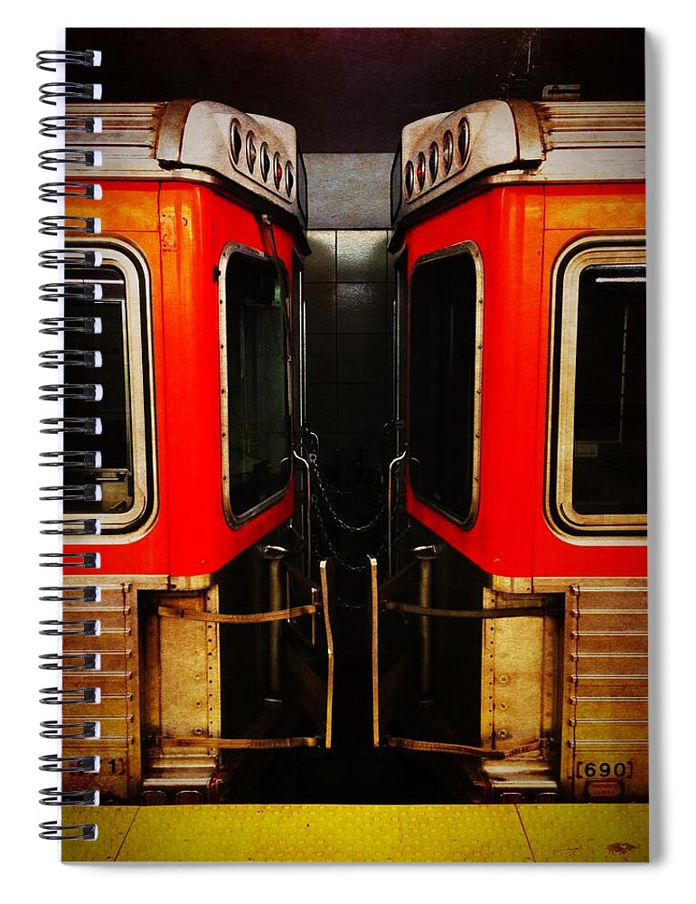 Philadelphia Spiral Notebook featuring the photograph Philadelphia - Subway Face Off by Richard Reeve