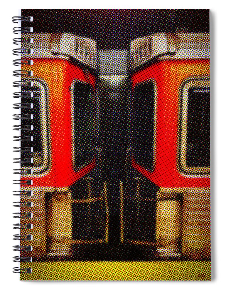 Philadelphia Spiral Notebook featuring the photograph Philadelphia - Subway in Newsprint by Richard Reeve