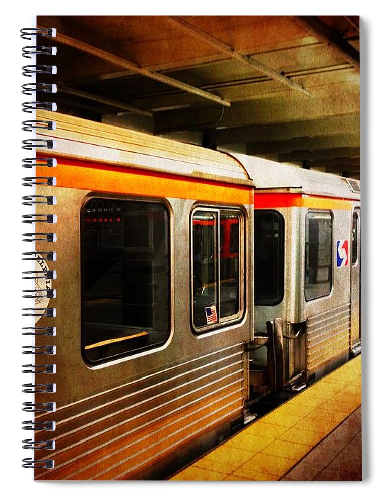 Philadelphia Spiral Notebook featuring the photograph Philadelphia - Waiting Train by Richard Reeve