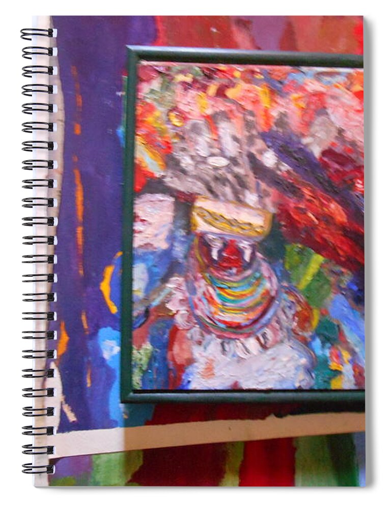 Painting Spiral Notebook featuring the painting Photograph of some paintings I painted by Shea Holliman
