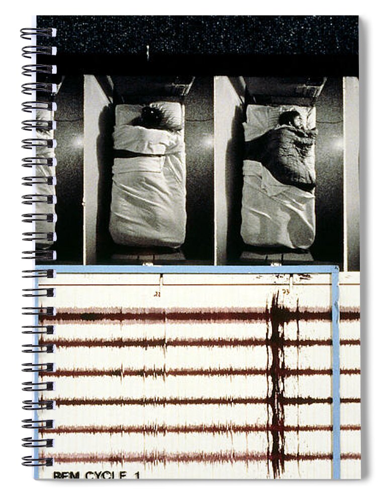 Polysomnography Spiral Notebook featuring the photograph Physiological Monitoring Sleep Research by Allan Hobson