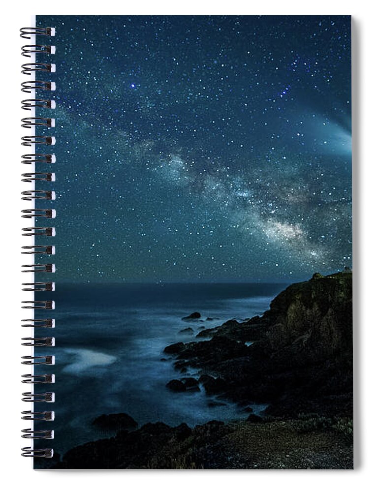 Tranquility Spiral Notebook featuring the photograph Pigeon Point Light Station Ca by Www.35mmnegative.com