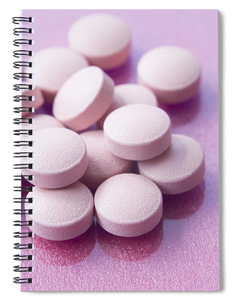 Heap Spiral Notebook featuring the photograph Pills by Imagenavi