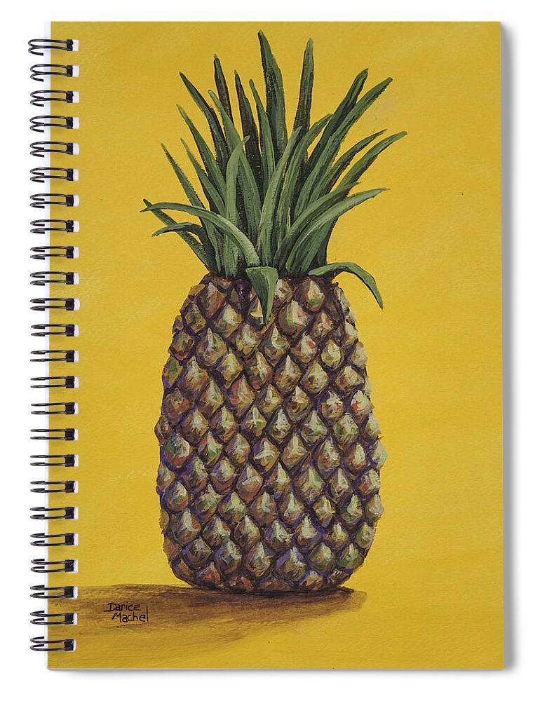 Fruit Spiral Notebook featuring the painting Pineapple 4 by Darice Machel McGuire
