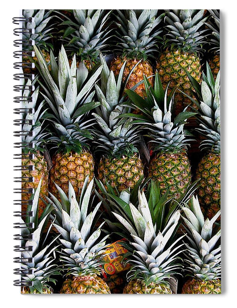 Pineapples Spiral Notebook featuring the photograph Pineapples by Gia Marie Houck