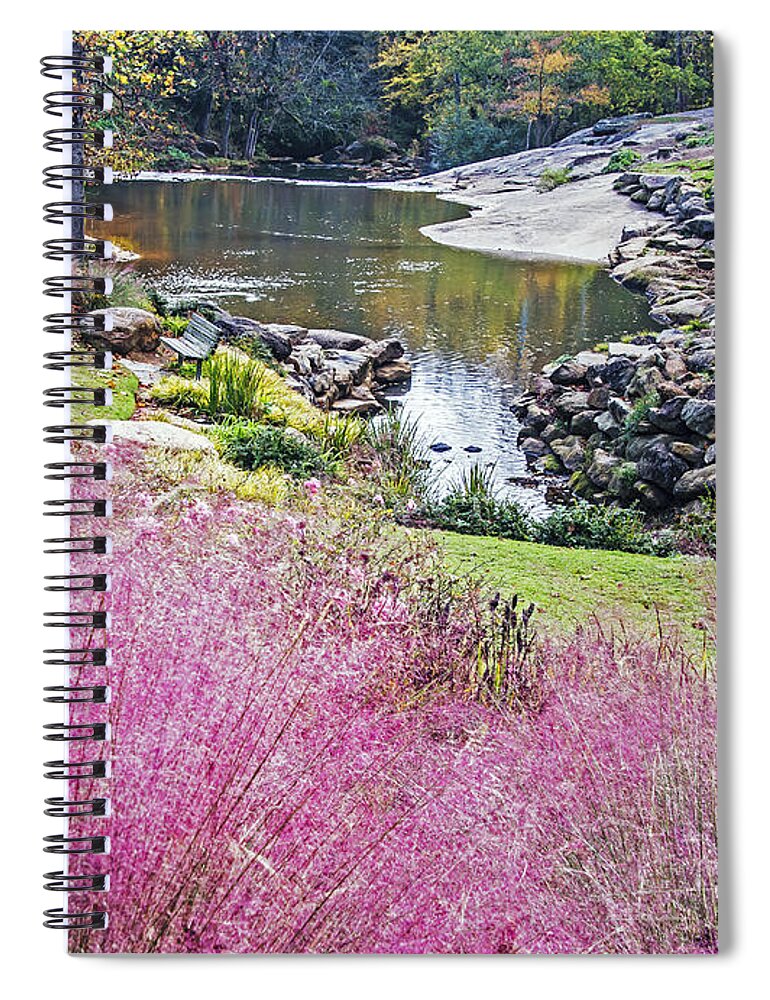 Landscape Spiral Notebook featuring the photograph Pink Fall by Elvis Vaughn
