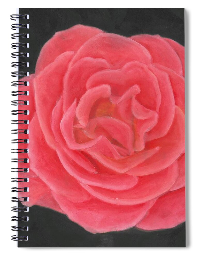 Pink Pastel Rose Spiral Notebook featuring the pastel Pink Pastel Rose by Barbara St Jean